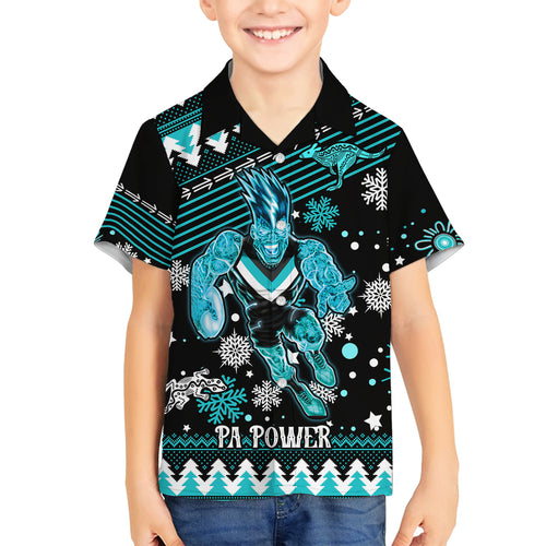 custom-port-adelaide-power-football-family-matching-off-shoulder-short-dress-and-hawaiian-shirt-port-adelaide-power-football-christmas-vibe-2023