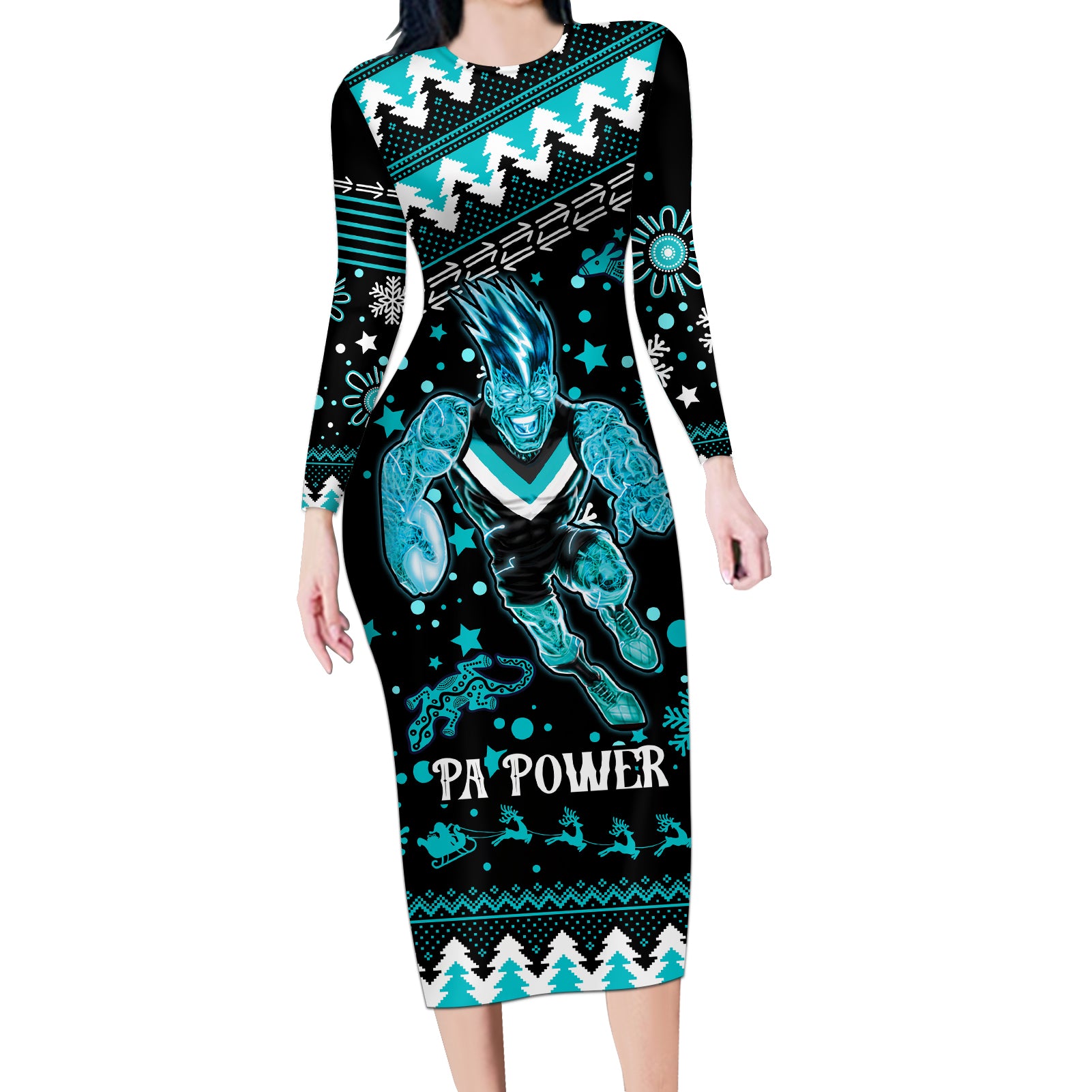 custom-port-adelaide-power-football-long-sleeve-bodycon-dress-port-adelaide-power-football-christmas-vibe-2023