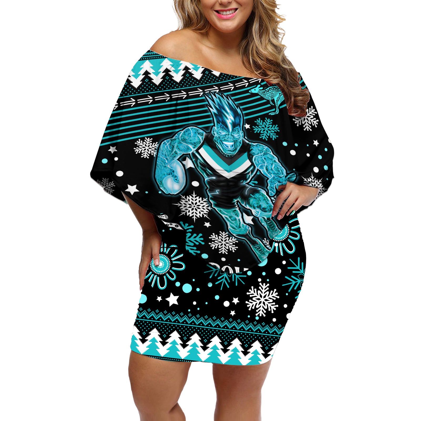 custom-port-adelaide-power-football-off-shoulder-short-dress-port-adelaide-power-football-christmas-vibe-2023