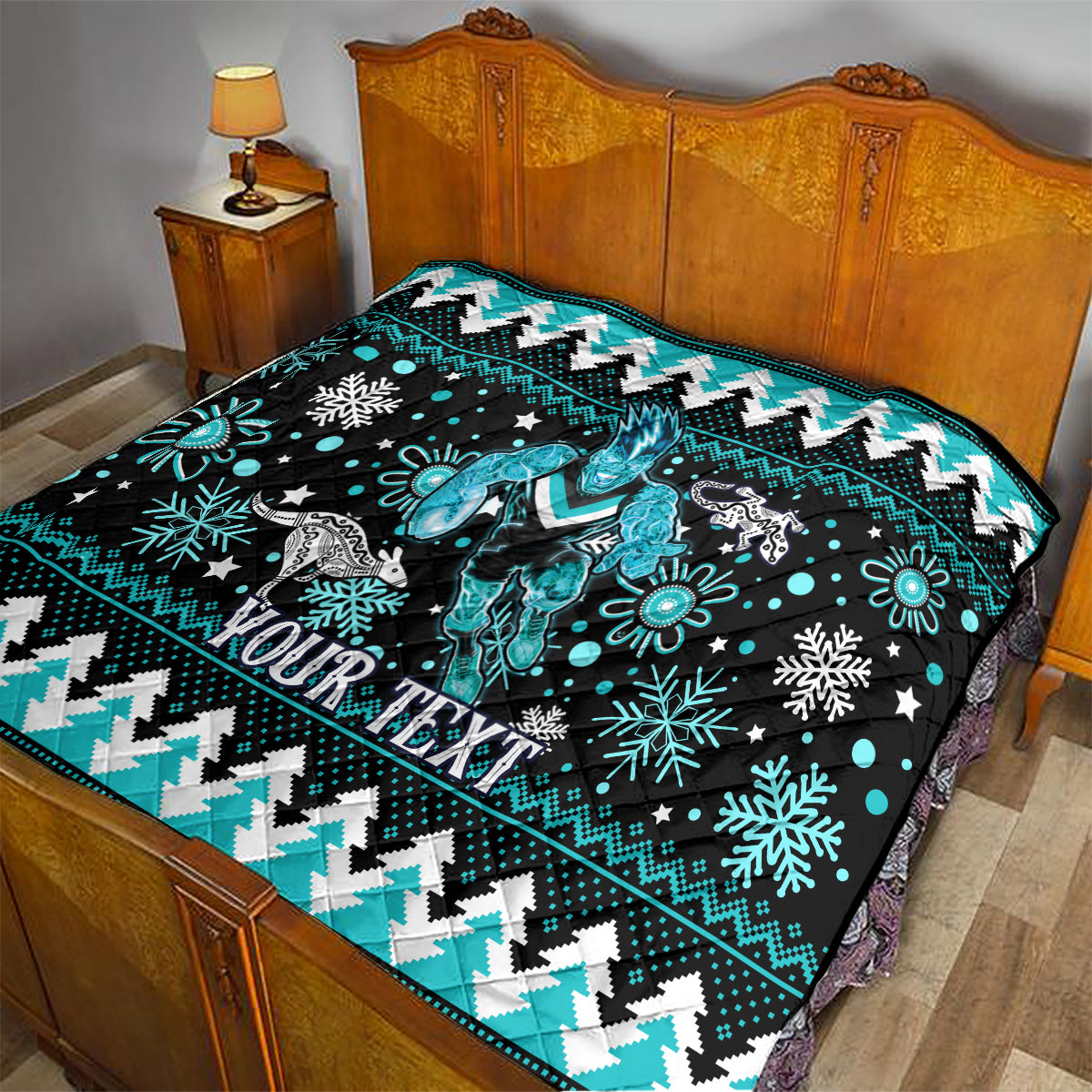 custom-port-adelaide-power-football-quilt-port-adelaide-power-football-christmas-vibe-2023