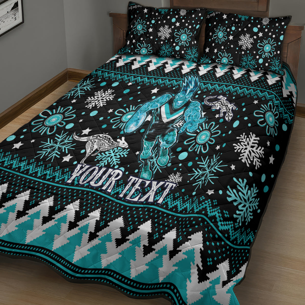 custom-port-adelaide-power-football-quilt-bed-set-port-adelaide-power-football-christmas-vibe-2023