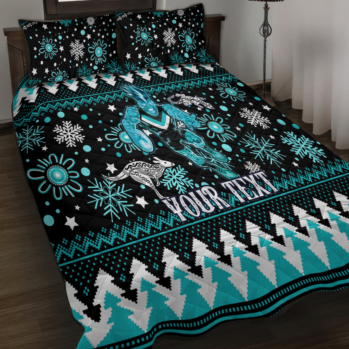custom-port-adelaide-power-football-quilt-bed-set-port-adelaide-power-football-christmas-vibe-2023