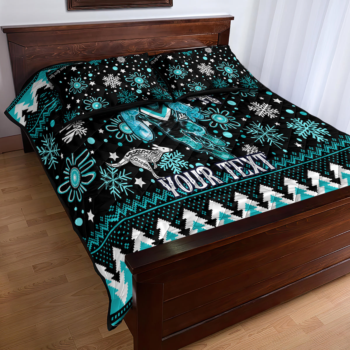 custom-port-adelaide-power-football-quilt-bed-set-port-adelaide-power-football-christmas-vibe-2023