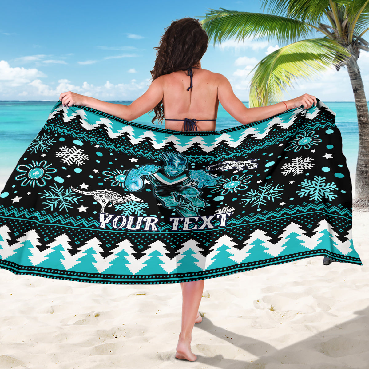 custom-port-adelaide-power-football-sarong-port-adelaide-power-football-christmas-vibe-2023