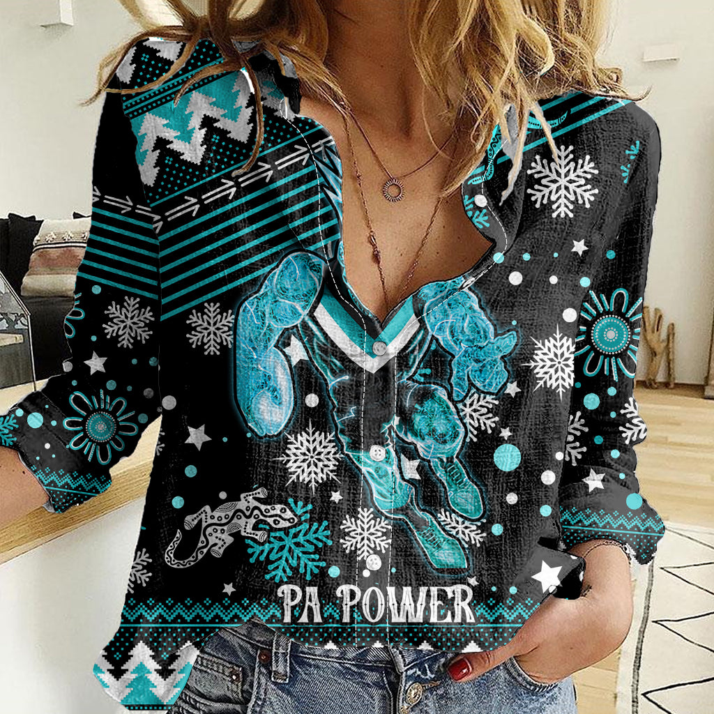 custom-port-adelaide-power-football-women-casual-shirt-port-adelaide-power-football-christmas-vibe-2023