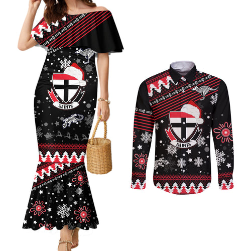 custom-st-kilda-saints-football-couples-matching-mermaid-dress-and-long-sleeve-button-shirt-christmas-vibe-2023