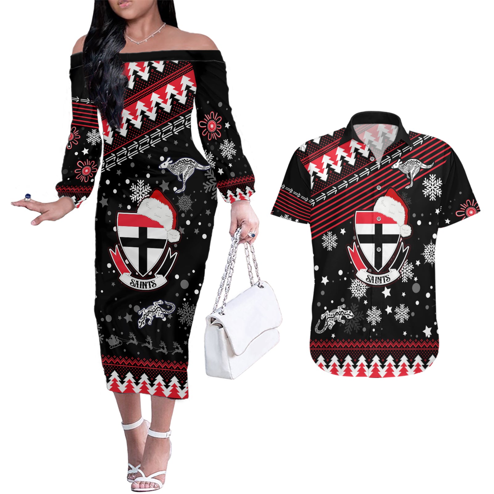 custom-st-kilda-saints-football-couples-matching-off-the-shoulder-long-sleeve-dress-and-hawaiian-shirt-christmas-vibe-2023
