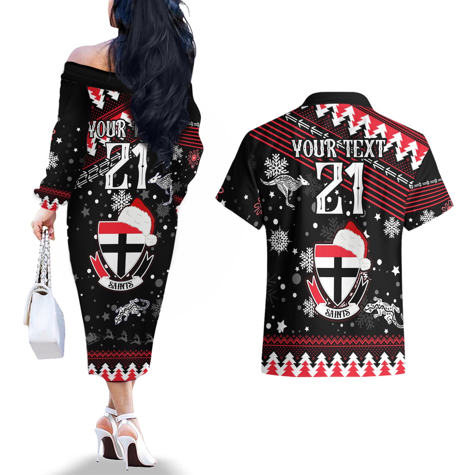 custom-st-kilda-saints-football-couples-matching-off-the-shoulder-long-sleeve-dress-and-hawaiian-shirt-christmas-vibe-2023