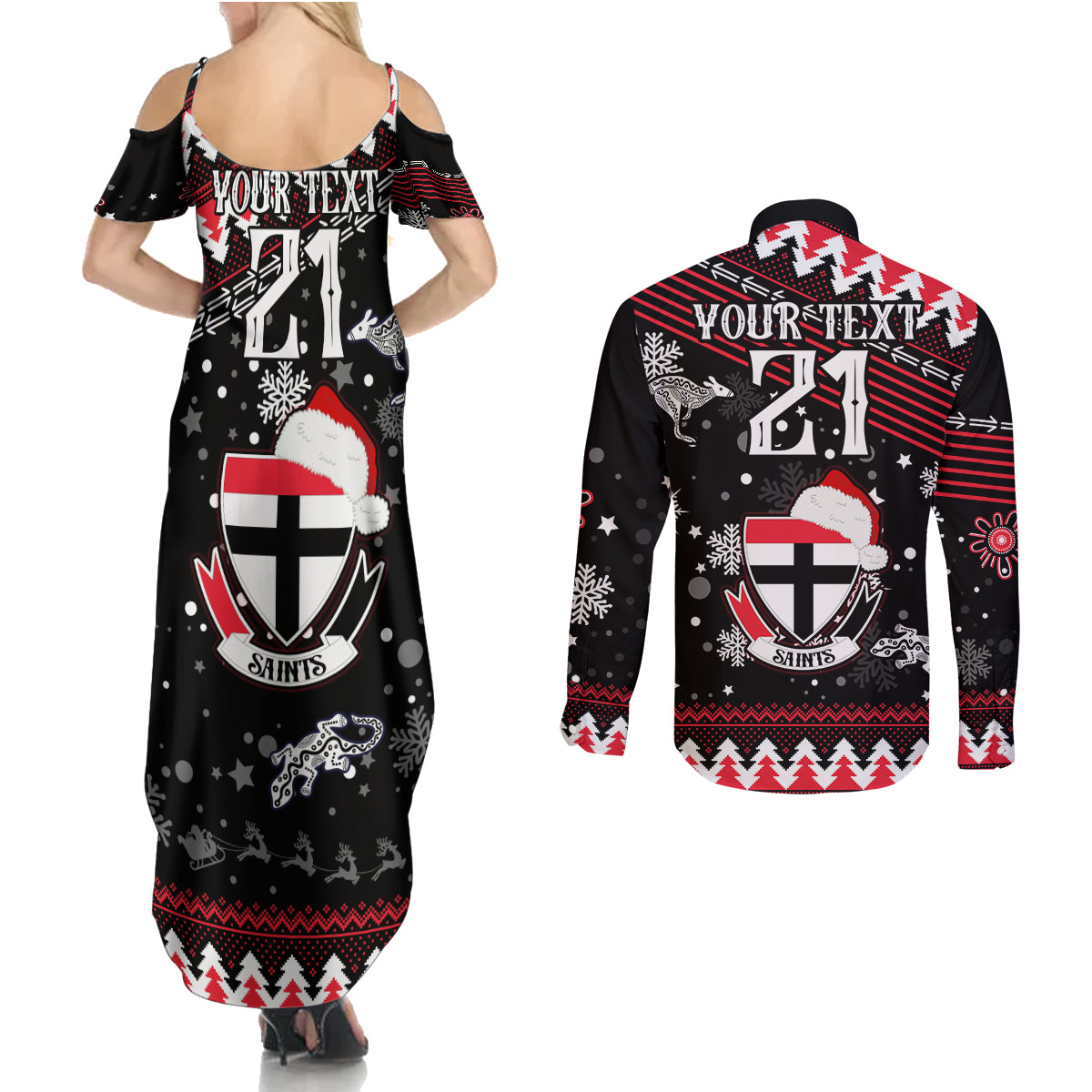 custom-st-kilda-saints-football-couples-matching-summer-maxi-dress-and-long-sleeve-button-shirt-christmas-vibe-2023