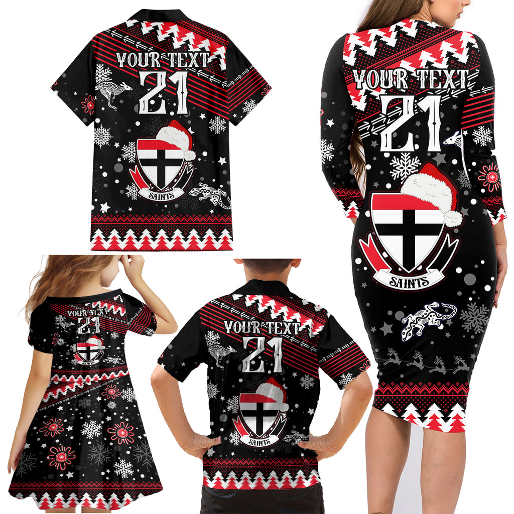 custom-st-kilda-saints-football-family-matching-long-sleeve-bodycon-dress-and-hawaiian-shirt-christmas-vibe-2023