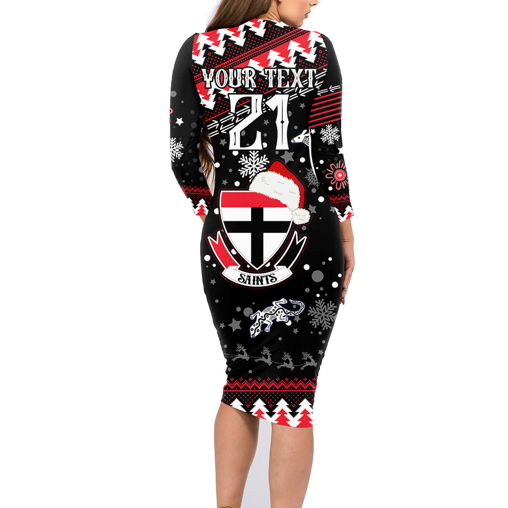 custom-st-kilda-saints-football-family-matching-long-sleeve-bodycon-dress-and-hawaiian-shirt-christmas-vibe-2023