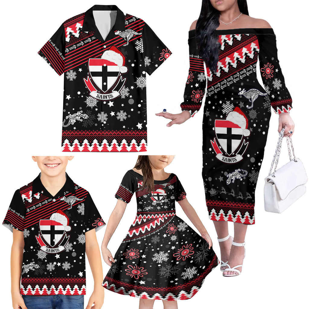 custom-st-kilda-saints-football-family-matching-off-shoulder-long-sleeve-dress-and-hawaiian-shirt-christmas-vibe-2023
