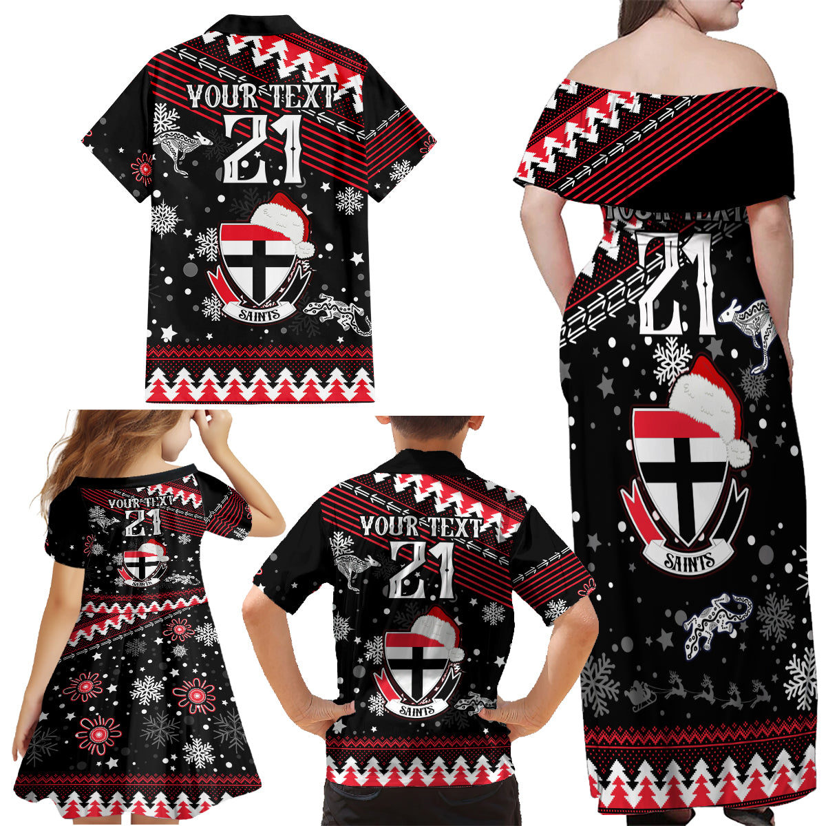 custom-st-kilda-saints-football-family-matching-off-shoulder-maxi-dress-and-hawaiian-shirt-christmas-vibe-2023