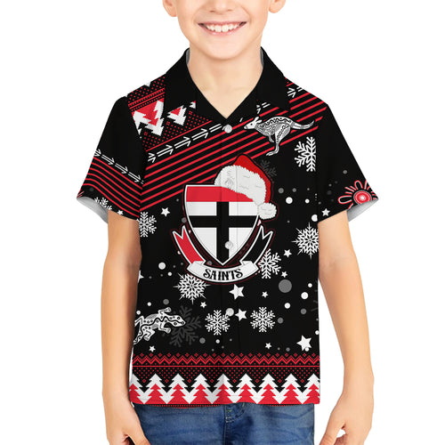 custom-st-kilda-saints-football-family-matching-off-shoulder-short-dress-and-hawaiian-shirt-christmas-vibe-2023
