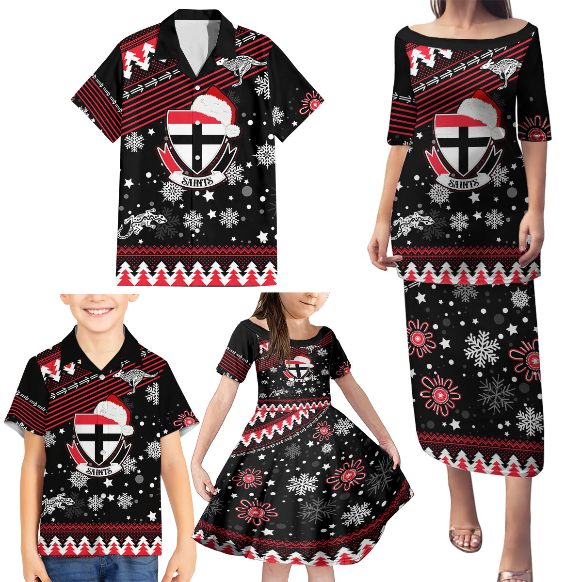 custom-st-kilda-saints-football-family-matching-puletasi-dress-and-hawaiian-shirt-christmas-vibe-2023