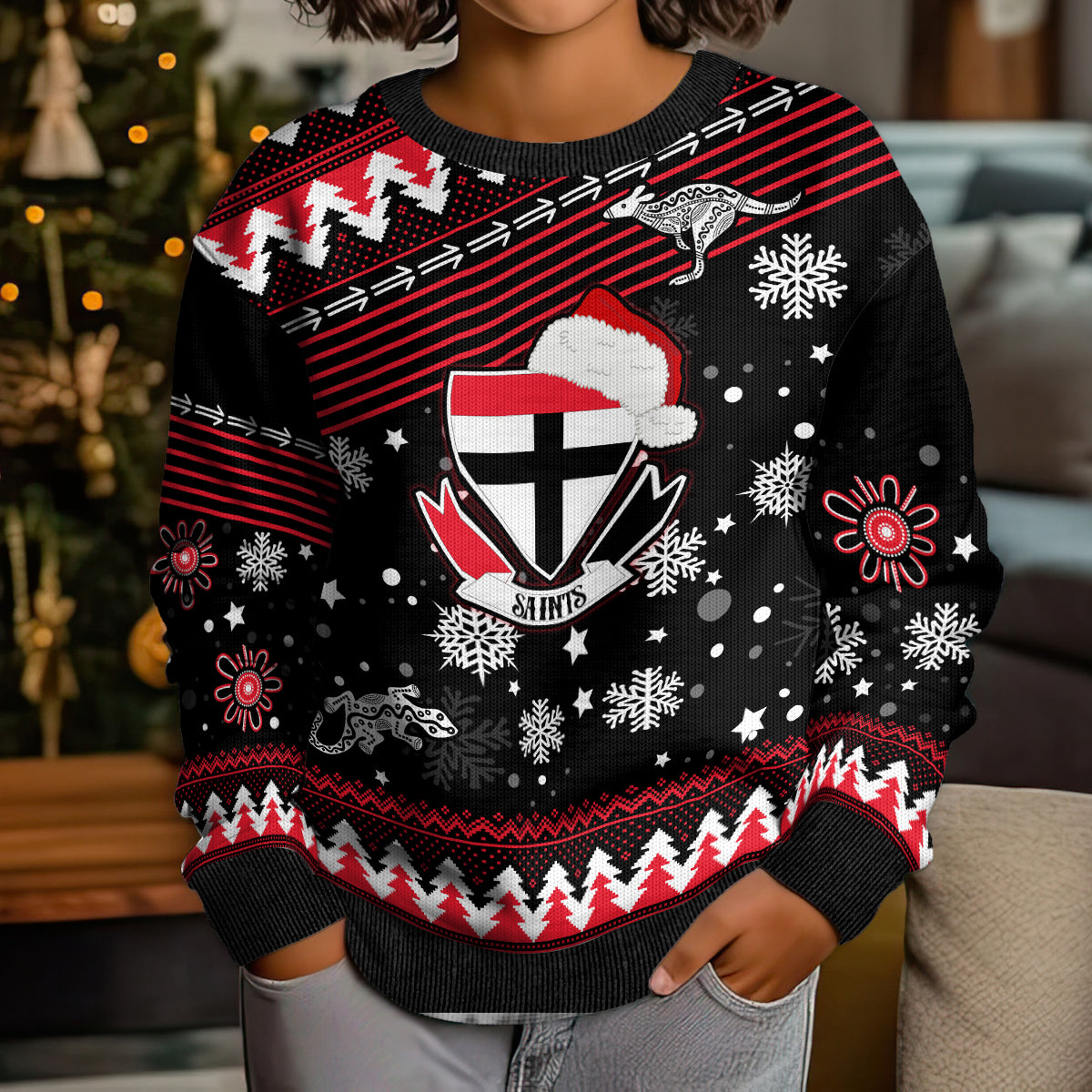 custom-st-kilda-saints-football-kid-ugly-christmas-sweater-christmas-vibe-2023
