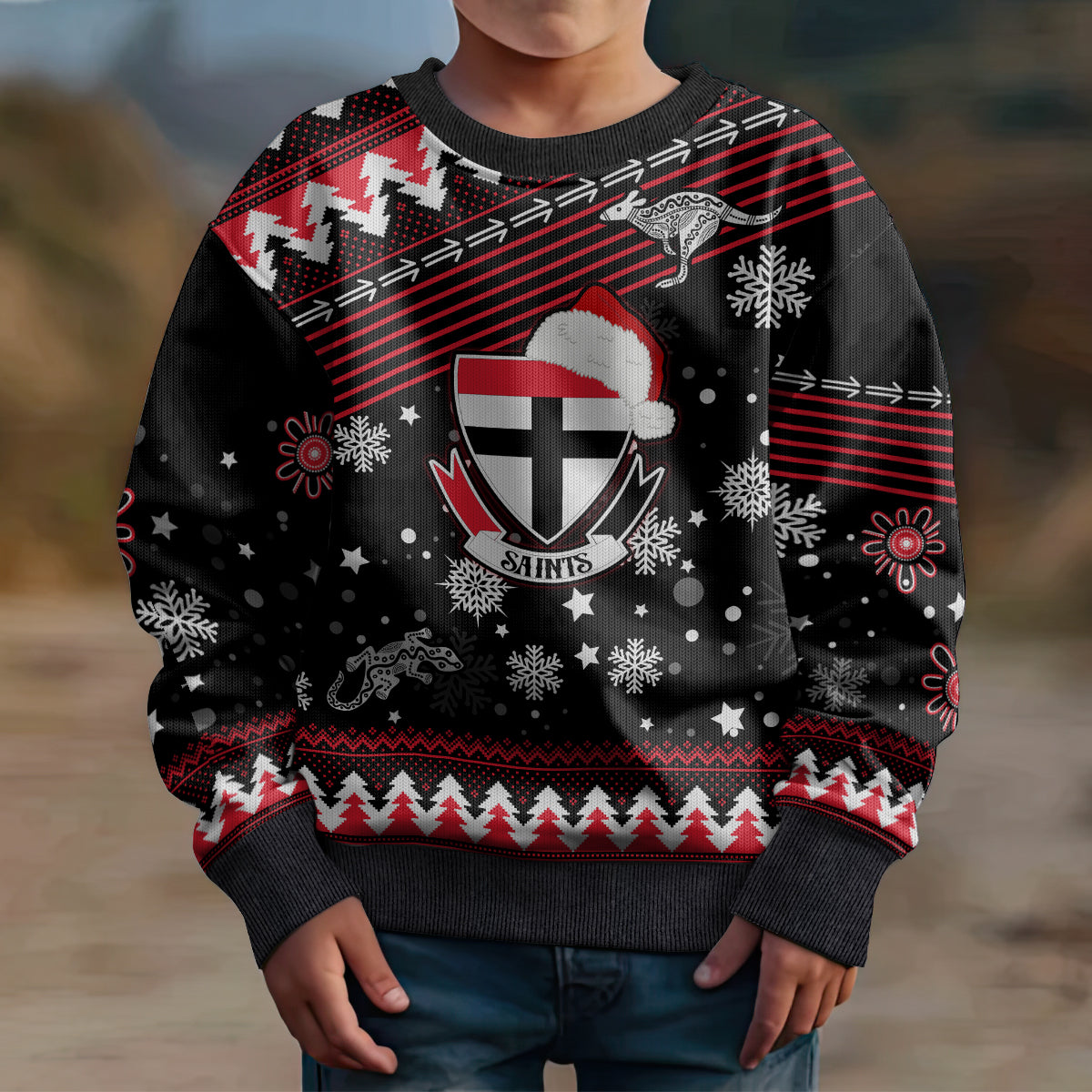 custom-st-kilda-saints-football-kid-ugly-christmas-sweater-christmas-vibe-2023