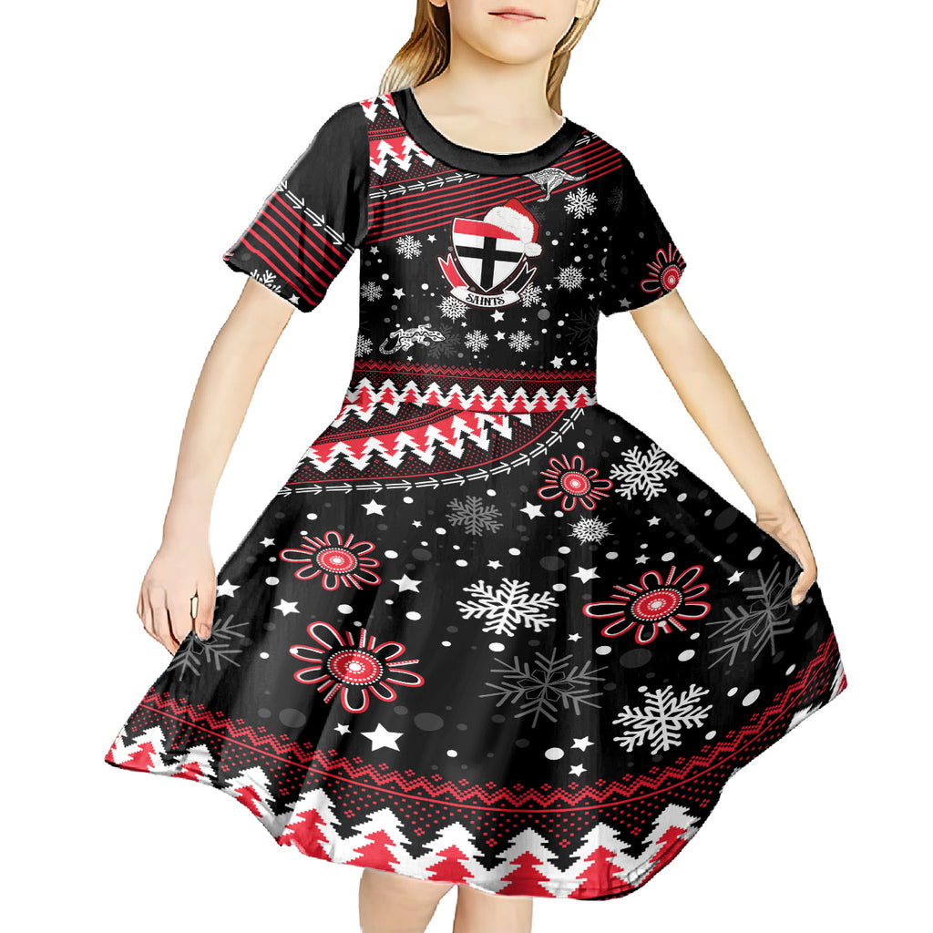 custom-st-kilda-saints-football-kid-short-sleeve-dress-christmas-vibe-2023