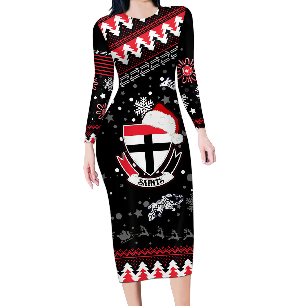 custom-st-kilda-saints-football-long-sleeve-bodycon-dress-christmas-vibe-2023