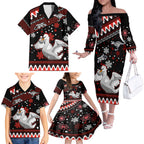 custom-swans-football-family-matching-off-shoulder-long-sleeve-dress-and-hawaiian-shirt-christmas-vibe-2023