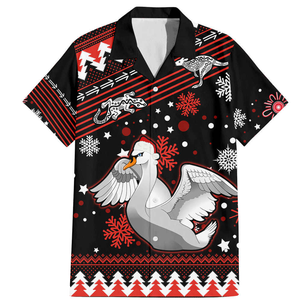 custom-swans-football-family-matching-off-shoulder-maxi-dress-and-hawaiian-shirt-christmas-vibe-2023