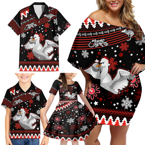 custom-swans-football-family-matching-off-shoulder-short-dress-and-hawaiian-shirt-christmas-vibe-2023