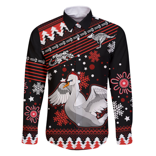 custom-swans-football-family-matching-off-shoulder-short-dress-and-hawaiian-shirt-christmas-vibe-2023