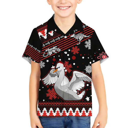 custom-swans-football-family-matching-off-shoulder-short-dress-and-hawaiian-shirt-christmas-vibe-2023