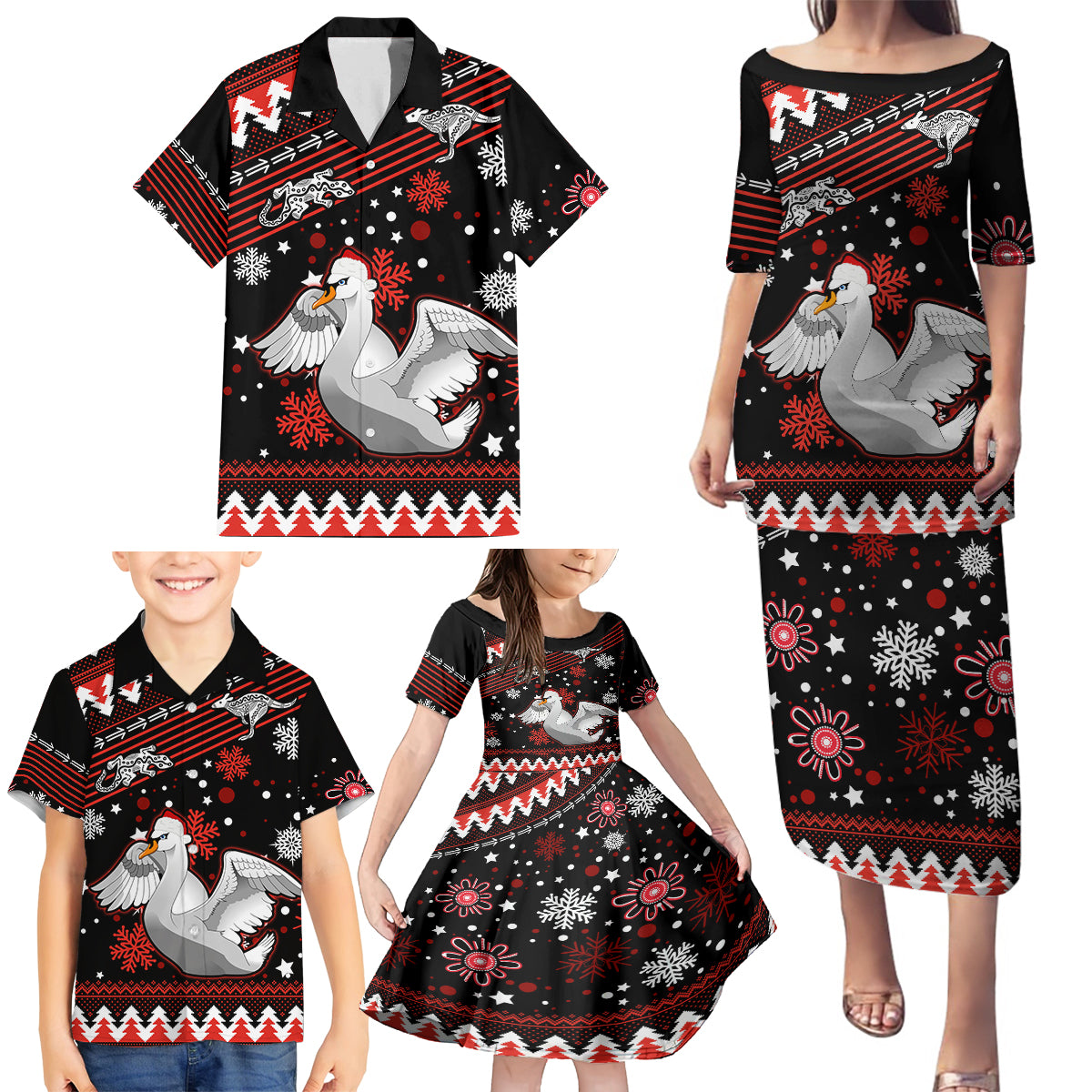 custom-swans-football-family-matching-puletasi-dress-and-hawaiian-shirt-christmas-vibe-2023