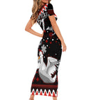 custom-swans-football-family-matching-short-sleeve-bodycon-dress-and-hawaiian-shirt-christmas-vibe-2023