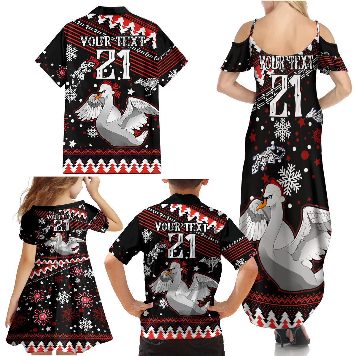 custom-swans-football-family-matching-summer-maxi-dress-and-hawaiian-shirt-christmas-vibe-2023