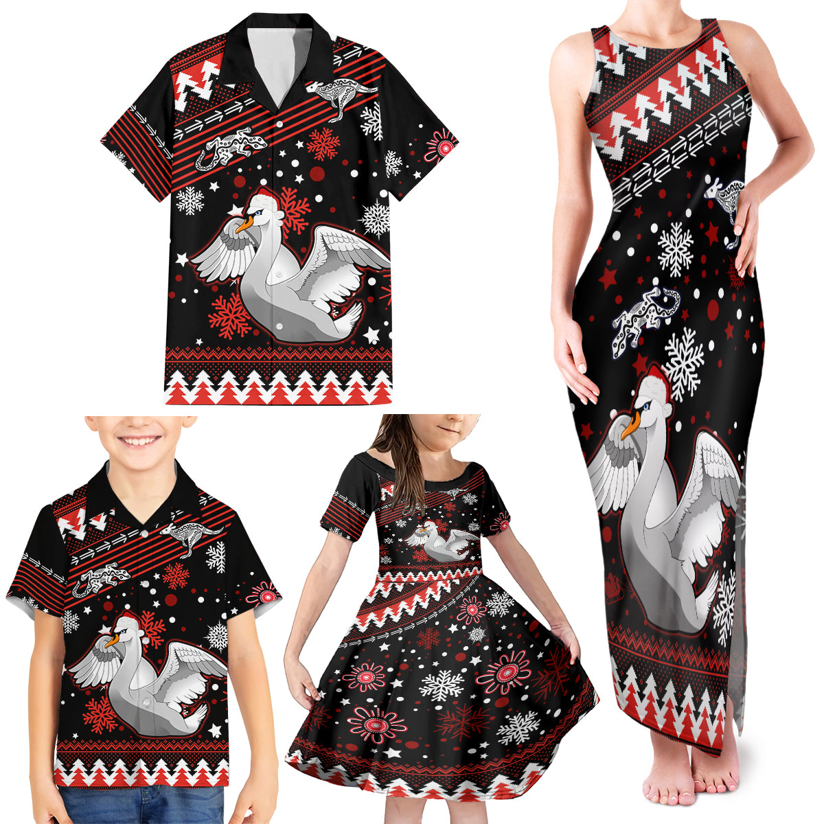 custom-swans-football-family-matching-tank-maxi-dress-and-hawaiian-shirt-christmas-vibe-2023