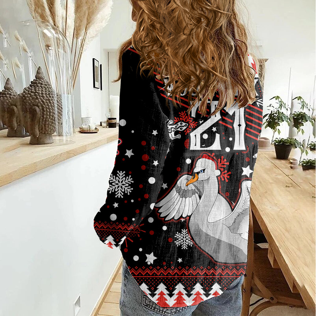 custom-swans-football-women-casual-shirt-christmas-vibe-2023