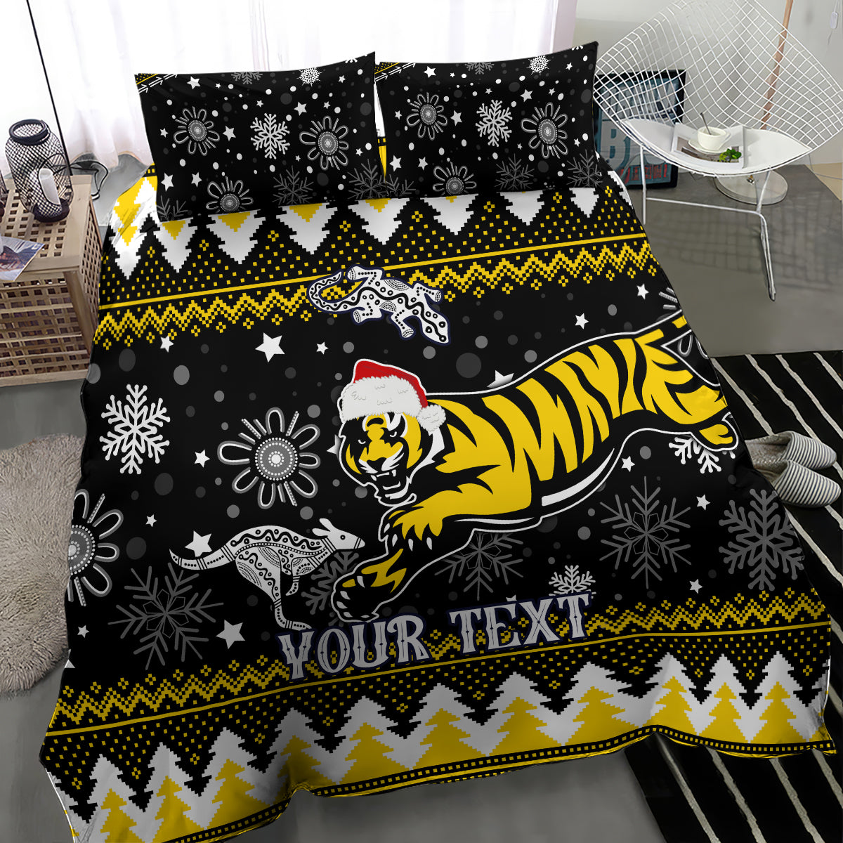 custom-tigers-football-bedding-set-christmas-vibe-2023