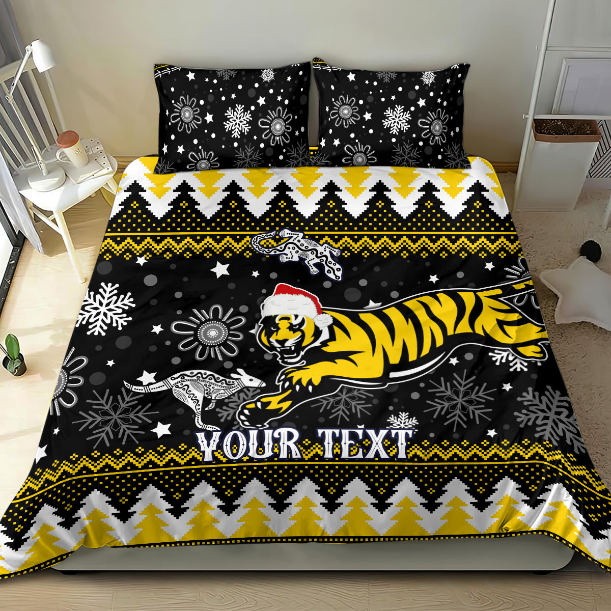 custom-tigers-football-bedding-set-christmas-vibe-2023