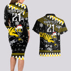 custom-tigers-football-couples-matching-long-sleeve-bodycon-dress-and-hawaiian-shirt-christmas-vibe-2023