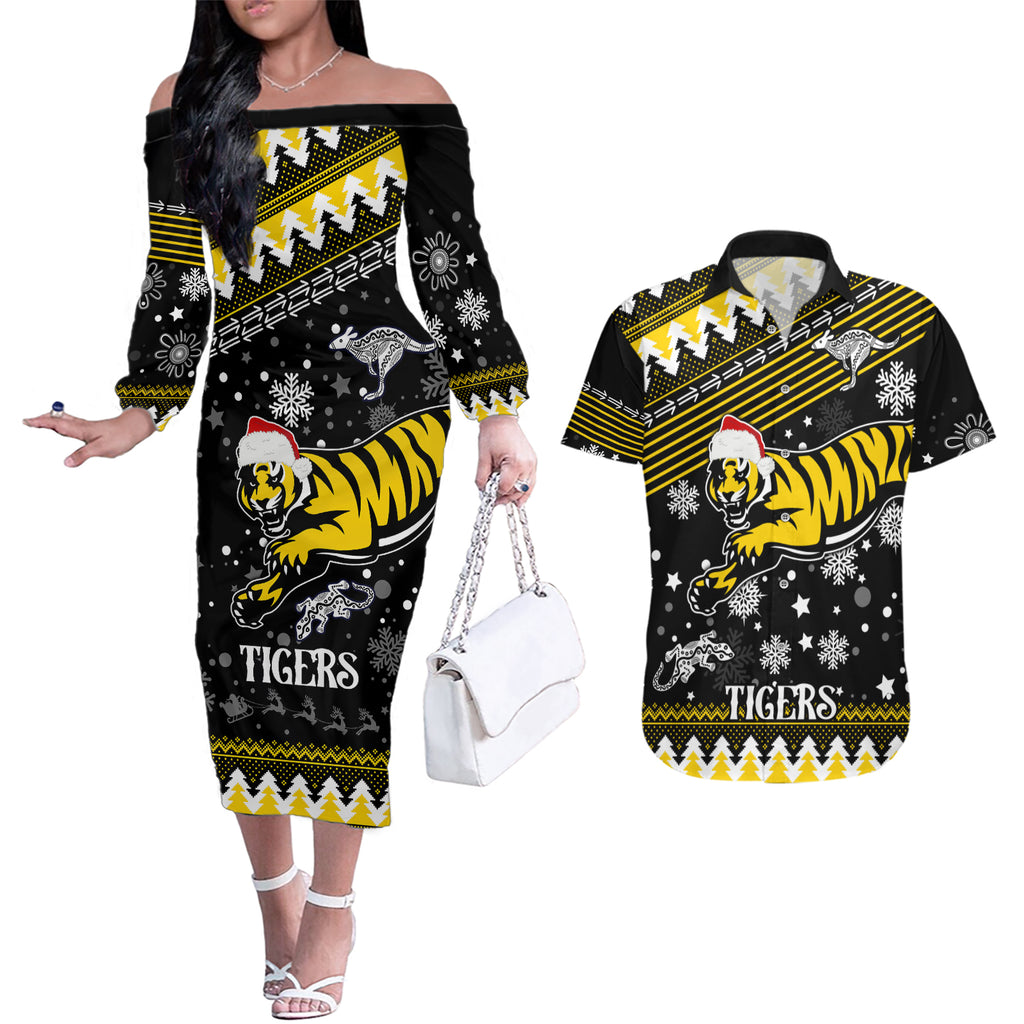 custom-tigers-football-couples-matching-off-the-shoulder-long-sleeve-dress-and-hawaiian-shirt-christmas-vibe-2023