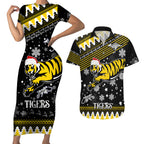 custom-tigers-football-couples-matching-short-sleeve-bodycon-dress-and-hawaiian-shirt-christmas-vibe-2023