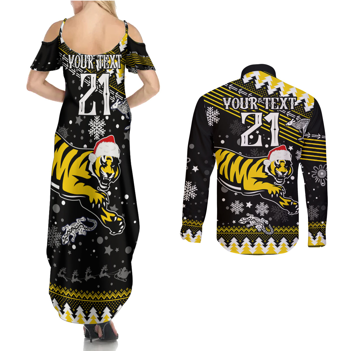 custom-tigers-football-couples-matching-summer-maxi-dress-and-long-sleeve-button-shirt-christmas-vibe-2023