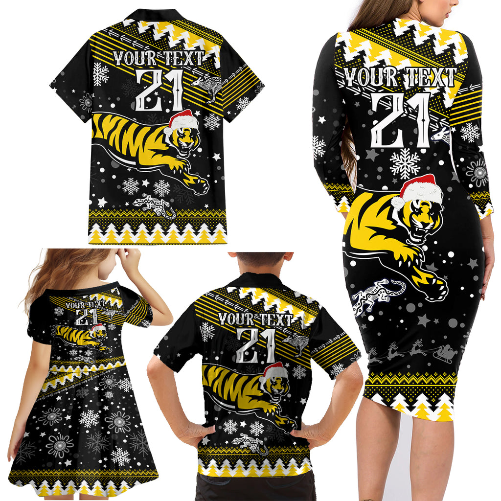 custom-tigers-football-family-matching-long-sleeve-bodycon-dress-and-hawaiian-shirt-christmas-vibe-2023
