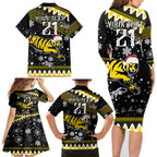 custom-tigers-football-family-matching-long-sleeve-bodycon-dress-and-hawaiian-shirt-christmas-vibe-2023