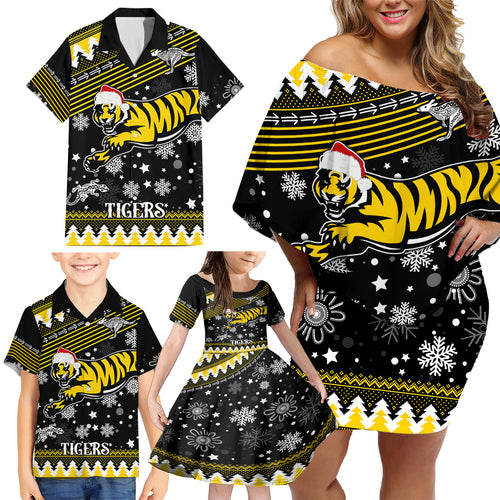custom-tigers-football-family-matching-off-shoulder-short-dress-and-hawaiian-shirt-christmas-vibe-2023