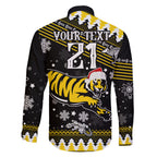 custom-tigers-football-family-matching-short-sleeve-bodycon-dress-and-hawaiian-shirt-christmas-vibe-2023