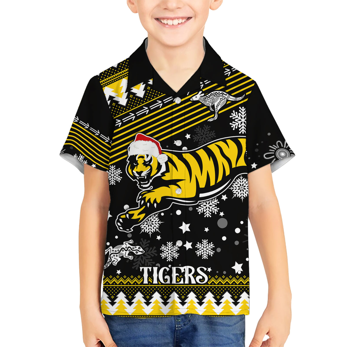 custom-tigers-football-kid-hawaiian-shirt-christmas-vibe-2023