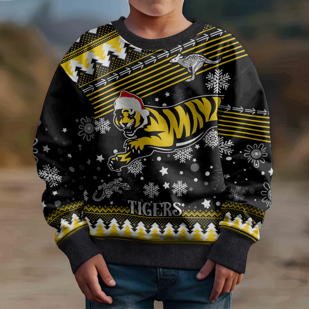 custom-tigers-football-kid-ugly-christmas-sweater-christmas-vibe-2023