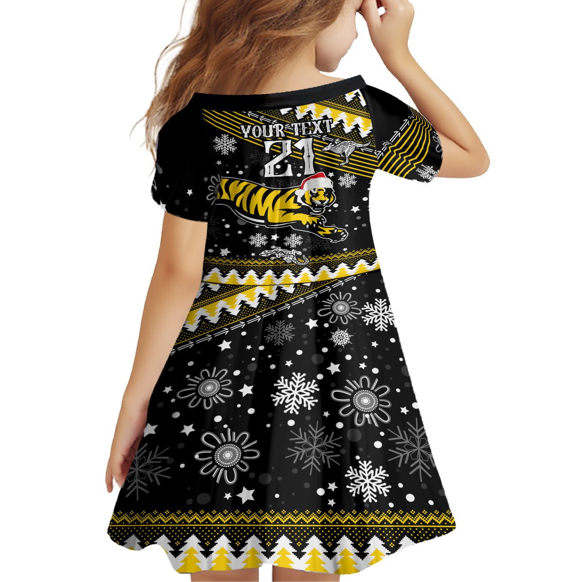 custom-tigers-football-kid-short-sleeve-dress-christmas-vibe-2023