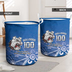 Bulldogs 100-year Anniversary Laundry Basket Simple Aboriginal Motif - Aussie Hoodie