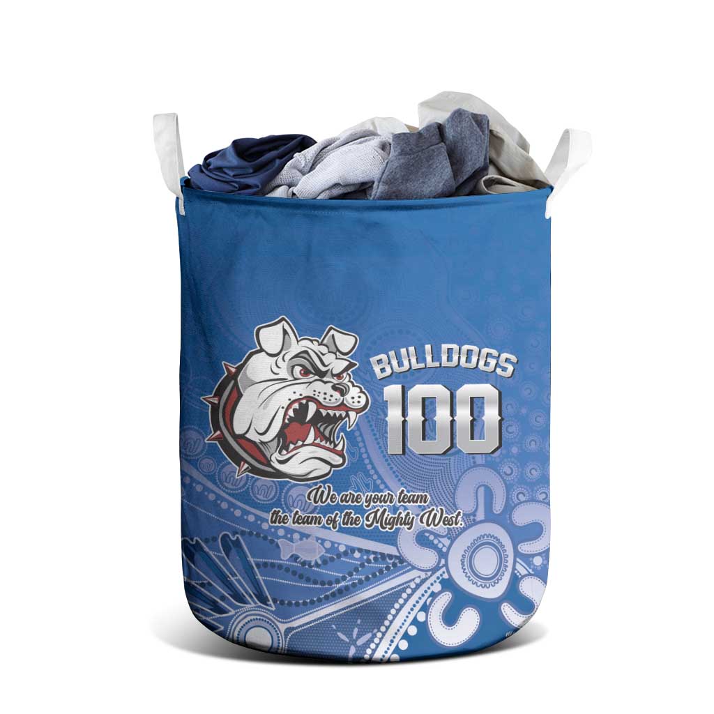 Bulldogs 100-year Anniversary Laundry Basket Simple Aboriginal Motif - Aussie Hoodie