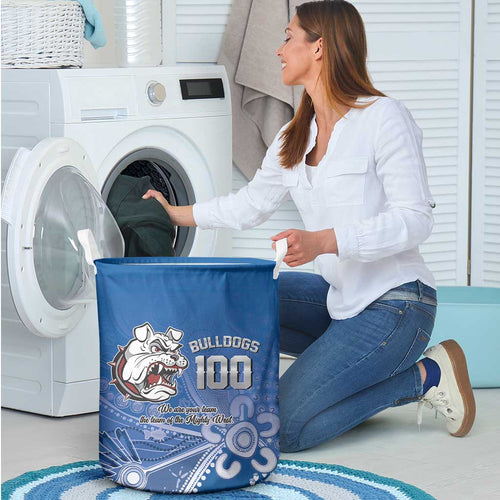 Bulldogs 100-year Anniversary Laundry Basket Simple Aboriginal Motif - Aussie Hoodie