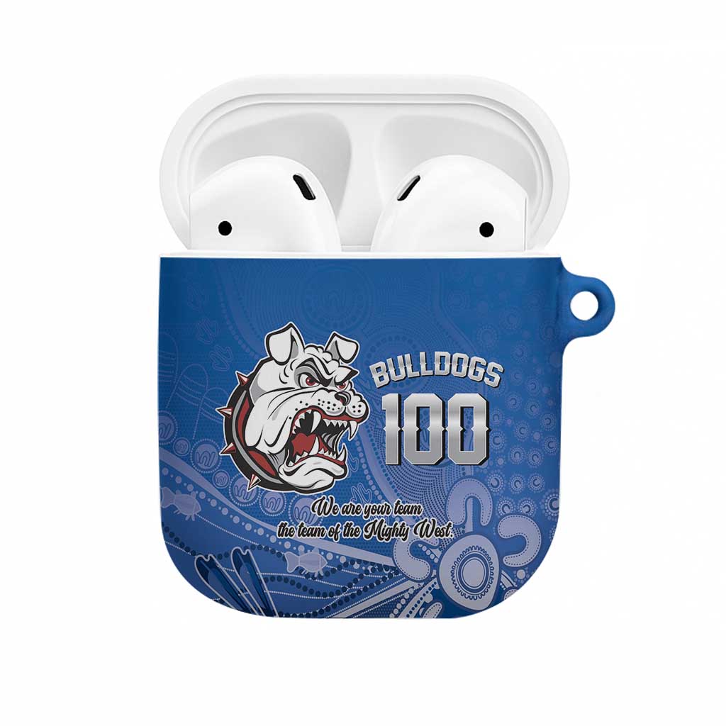 Bulldogs 100-year Anniversary AirPods Case Simple Aboriginal Motif - Aussie Hoodie